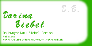 dorina biebel business card